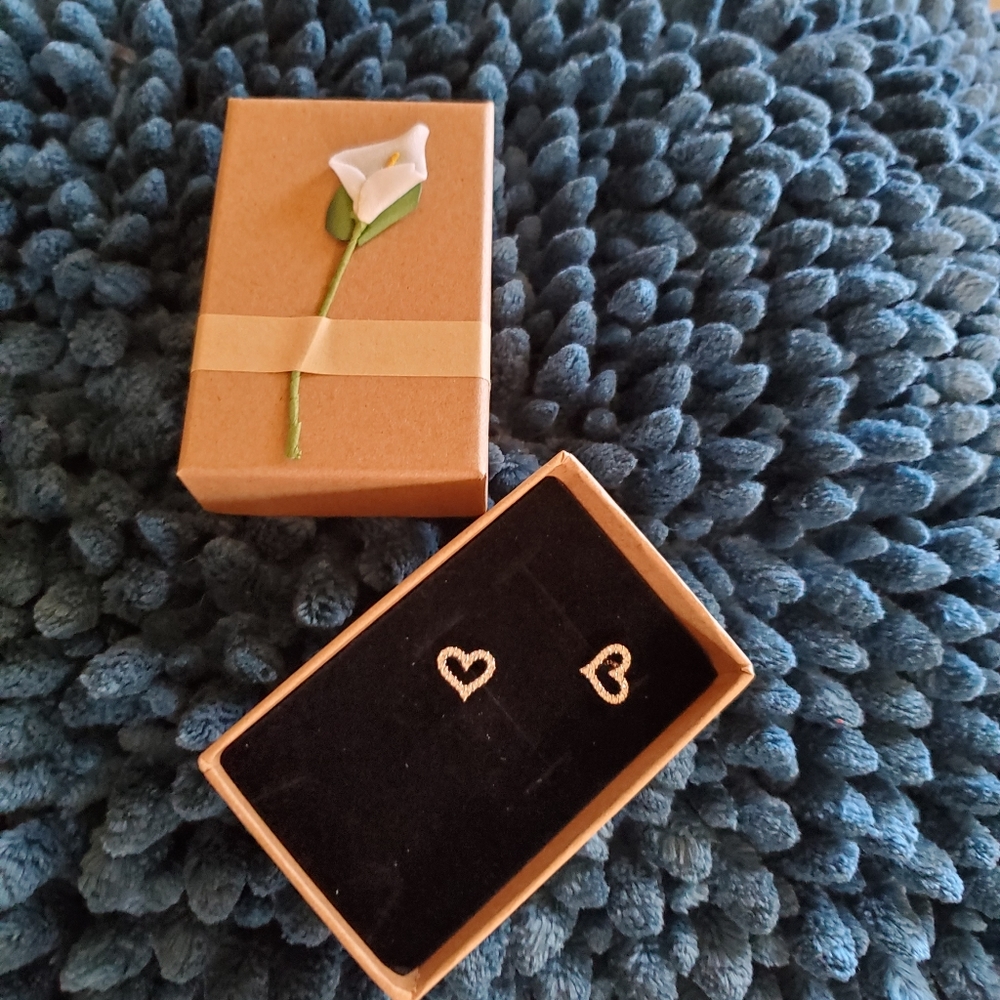 Sparking 925 heart earrings